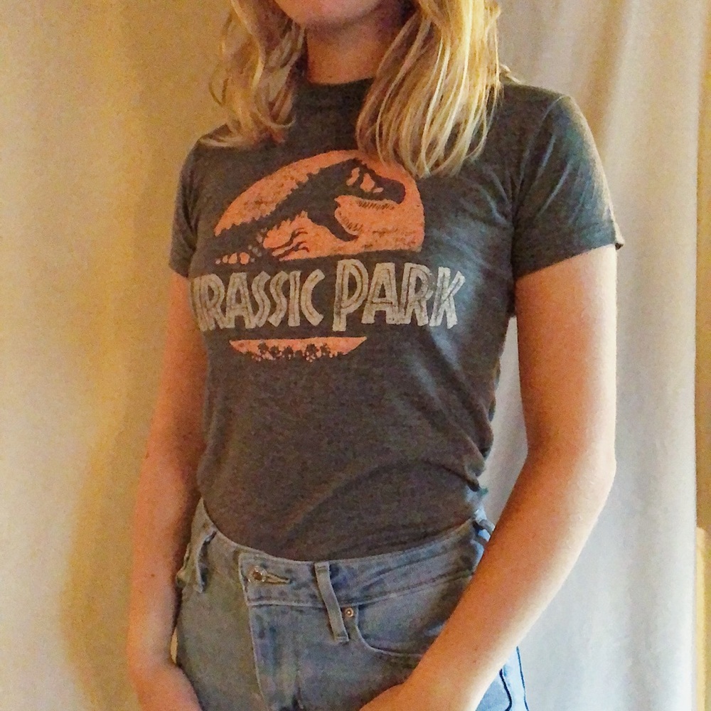 Urban Outfitters Jurassic Park Grey T-Shirt